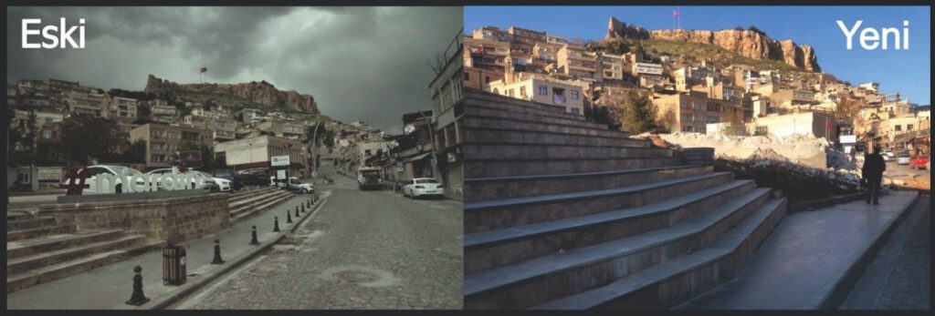 Mardin Cumhuriyet Meydanı’nın dokusu bozuldu