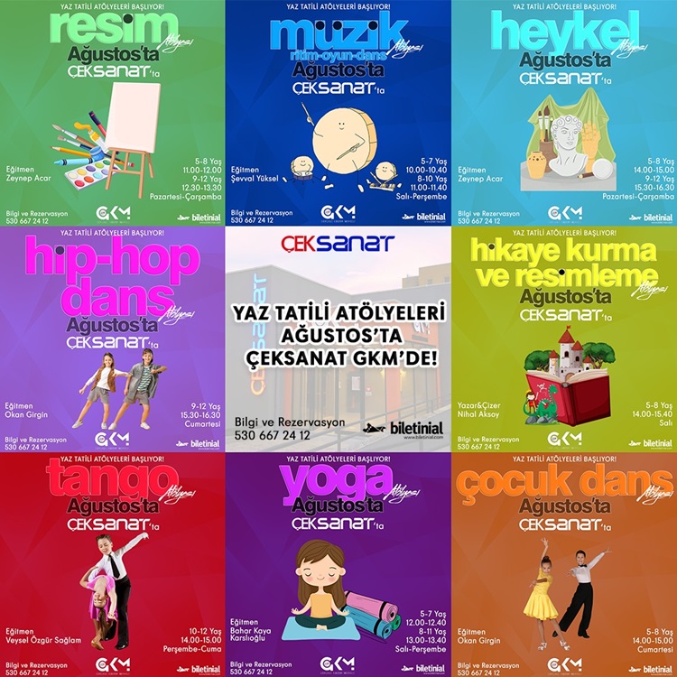 Yaz tatili atölyeleri ÇEKSANAT GKM’de