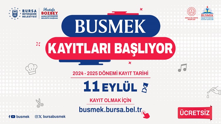 BUSMEK’te yeni dönem kayıtları başladı