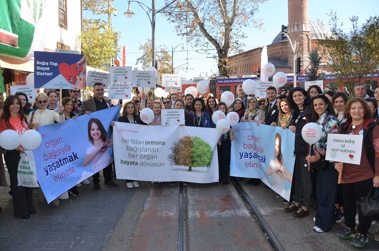 Organ bağışına destek yürüyüşü