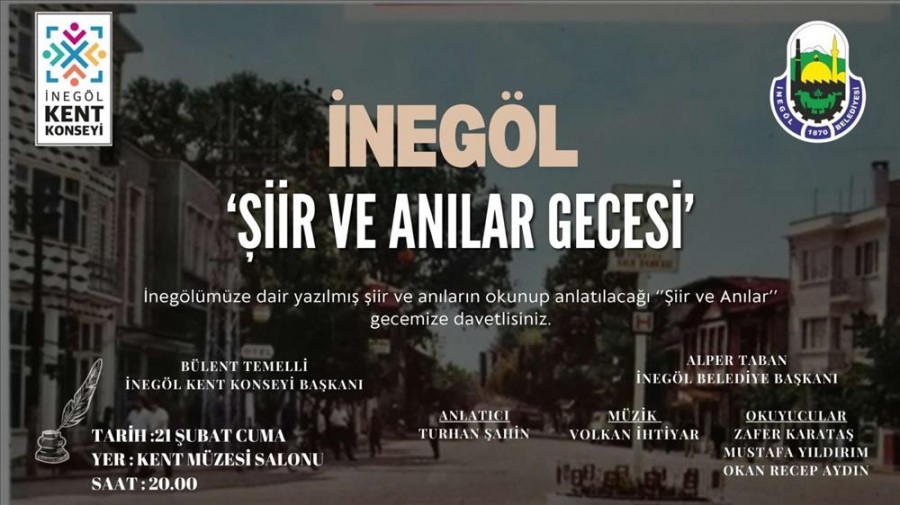 İnegöl’de şiir ve anılar canlanıyor